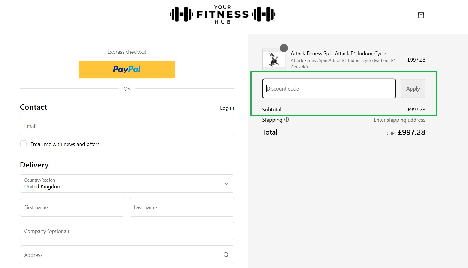 Your Fitness Hub Discount code