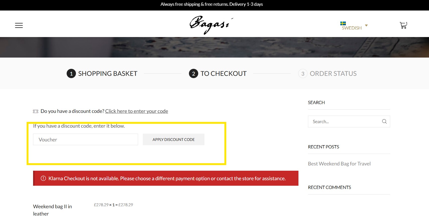 Bagasi Discount code